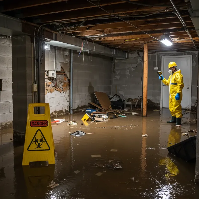 Flooded Basement Electrical Hazard in Montgomery County, AL Property