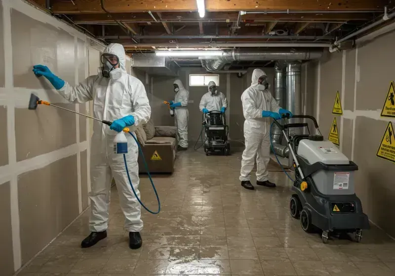 Basement Moisture Removal and Structural Drying process in Montgomery County, AL